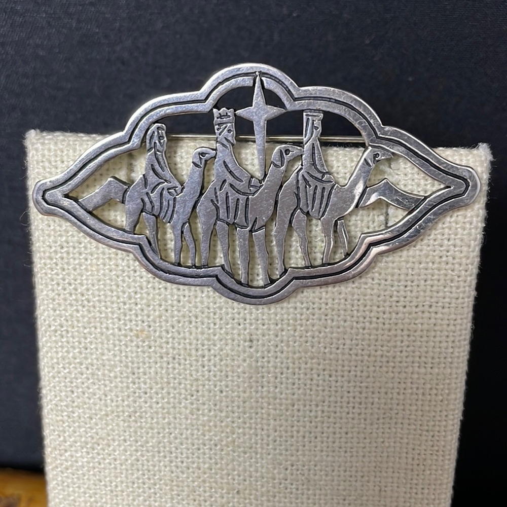 James Avery Sterling Retired Three Wiseman Brooch